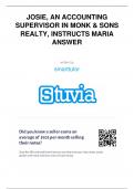 JOSIE, AN ACCOUNTING SUPERVISOR IN MONK & SONS REALTY, INSTRUCTS MARIA ANSWERJOSIE, AN ACCOUNTING SUPERVISOR IN MONK & SONS REALTY, INSTRUCTS MARIA ANSWER