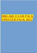 MRL2601 EXAM PACK UPDATED PACK 2023.