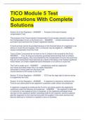 TICO Module 5 Test Questions With Complete Solutions