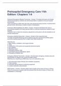 Prehospital Emergency Care 11th Edition: Chapters 1-6