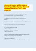 Chapter 2 Review MCSA Guide to Installing and Configuring Microsoft Windows Server 2012/R2. 100% Accurate.