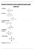 Organic Chemistry terms explained study guide exam set