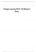 Portage Learning PSYC 140 Module 5 Exam