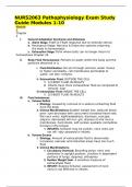 NURS2063 Pathophysiology Exam Study Guide Modules 1-10