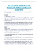 ASE ELECTRICAL A6(ENTRY LEVEL  TECHNICIAN PREP) EXAM MULTIPLE  QUESTIONS RATED A.