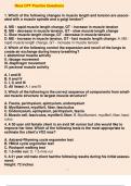 Nsca CPT Practice Questions 1. Which of the following changes in muscle length and tension are associated with a muscle spindle and a golgi tendon? A. MS - rapid muscle length change, GT - increase in muscle tension B. MS - decrease in muscle tension, GT 