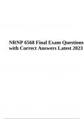 NRNP 6568 Final Exam Questions with Verified Answers Latest Update 2023 