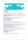 CSET Multiple Subjects- Subtest 1a,  Domain 1 CSET Multiple Subjects Subtest 1- Reading, Language and Literature Domain 1- Language and Linguistics