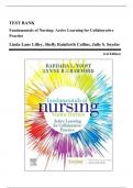 Test Bank - Fundamentals of Nursing: Active Learning for Collaborative Practice, 3rd Edition (Yoost, 2023), Chapter 1-42 | All Chapters