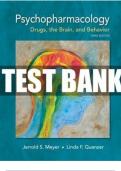  Test Bank - Psychopharmacology Drugs the Brain and Behavior 3rd Edition by Jerrold S. Meyer 