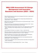 WGU C208 Assessment V2 Change Management and Innovation Questions and Answers (2023 – 2024)