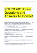 NCTRC 2023 Exam Questions and Answers All Correct 