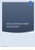 HESI A2 Entrance exams Biology Test, 2023 latest Update (A+ Verified)