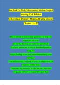 Timby's Introductory Medical-Surgical Nursing 13th Edition TEST BANK by Loretta A. Donnelly-Moreno, Brigitte Moseley| Complete Chapter 1 - 72| 100 % Verified