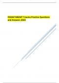 FISDAP NREMT Trauma Practice Questions  and Answers 2023