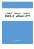 PORTAGE LEARNING CHEM 104 MODULE 1 – MODULE 6 EXAMS Bundle