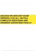 (BUNDLE) (REAL) HESI EXIT RN V1, V2, And V3 2022/2023 NEW,HESI EXIT RN Exam V1-V7, Hesi Pediatric (PEDS) Exit Exam Version 1 and 2 (V1 & V2) COMPLETE SOLUTION