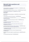 Macbeth Test Study Guide Correct Questions & Answers 2023 COMPLETE EXAM BUNDLE