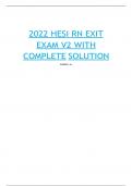 2022 HESI RN EXIT EXAM V2 WITH COMPLETE SOLUTION