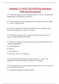 Domain 1 CASAC EXAM Prep questions with correct answers