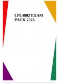 LPL4802 EXAM PACK 2023.