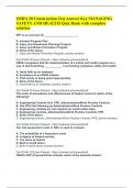 OSHA 30 Construction Test Answer Key MANAGING SAFETY AND HEALTH Quiz Bank with complete solution