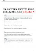 NR 511 WEEK 5 KNOWLEDGE CHECK DEU JUNE GRADED A+