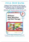 Test Bank - Williams' Basic Nutrition & Diet Therapy 16th Edition by Staci Nix McIntosh 