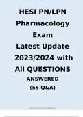 HESI PN/LPN Pharmacology Exam  Latest Update  2023/2024 with All QUESTIONS ANSWERED (55 Q&A)