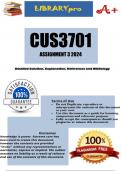 CUS3701 Assignment 3 Full Solutions 2024 (629218) - DUE 6 August 2024