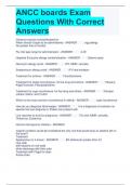 ANCC boards Exam Questions With Correct Answers