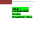 PHIL 347N WEEK 6 CHECKPOINT QUIZ (100%)