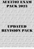 AUE3702 LATEST EXAM PACK 2023