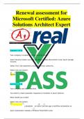 Renewal assessment for Microsoft Certified: Azure Solutions Architect Expert