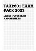 TAX2601 EXAm PAck 2023