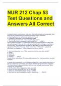 NUR 212 Chap 53 Test Questions and Answers All Correct 