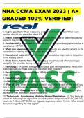 NHA CCMA 2022/2023 EXAM(Graded A+ actual test) NHA CCMA EXAM 2023 ( A+ GRADED 100% VERIFIED)