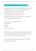 Intro Computer Automotive Test 2 | 100 Questions with 100% Correct Answers | Verified | 25 Pages