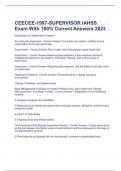 CEECEE-1997-SUPERVISOR IAHSS Exam With 100% Correct Answers 2023