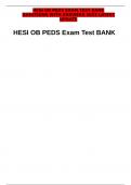 HESI OB PEDS EXAM TEST BANK QUESTIONS WITH ANSWERS 2023