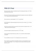 PSG 211 Final 100 Questions and Answers