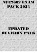 AUE2602 EXAM PACK 2023