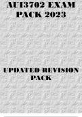 AUI3702 EXAM PACK 2023