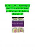 TEST BANK The Biological Basis for Disease in Adults and Children 8th Edition Chapter 1-50