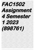 FAC1502 Assignment 4 Semester 1 2023 (898761) 