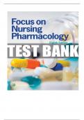 Focus on Nursing Pharmacology Karch 8th Edition Test Bank ALL CHAPTERS COVERED 2023 - (QUESTIONS & ANSWERS)