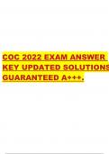 COC 2023 EXAM ANSWER KEY UPDATED SOLUTIONS GUARANTEED A+++.