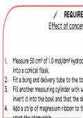 AQA GCSE Chemistry C8 Rate of Reaction Required Practical