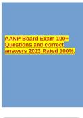 AANP Board Exam 100+ Questions and correct answers 2023 Rated 100%.