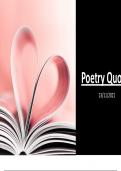 GCSE ENGLISH REVSIION FOR POETRY LOVE AND RELATONSHIPS BULLET PROOF GRADE 9